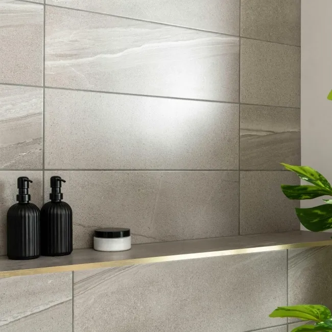 Burlington Taupe Stone Effect Tiles 200x600