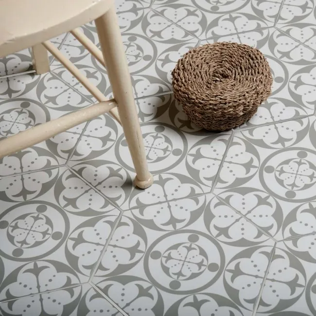 Carnaby Hexagon Decor Grey Tile