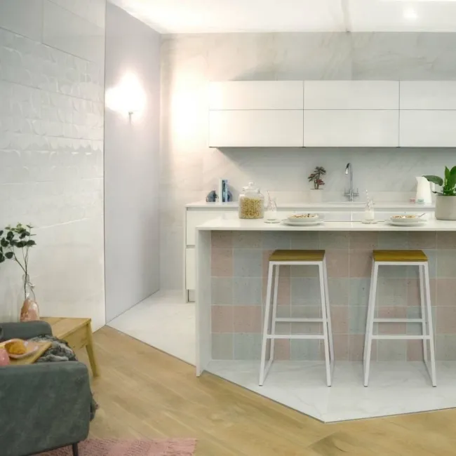 Terrazzo Light Pink Terrazzo Effect Matt Tiles