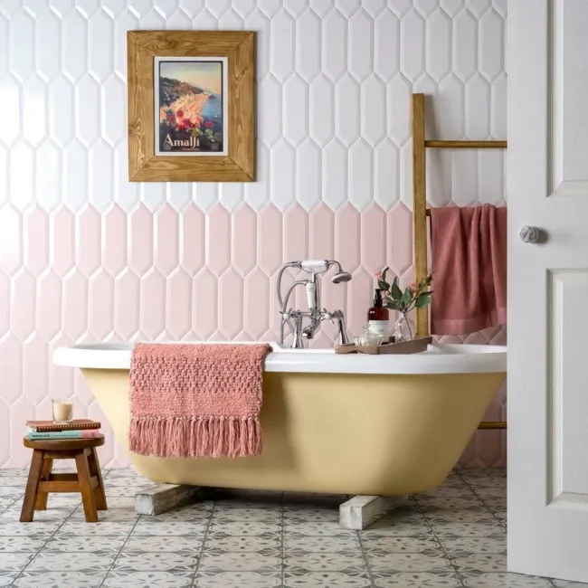 Pickett® Bevelled Petal Pink Metro Tiles
