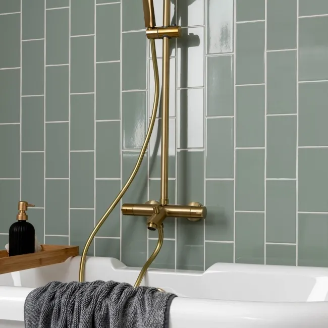 Monocolour Alga Green Flat Gloss Metro 200x100