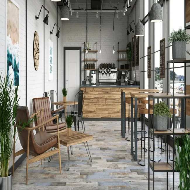 Vintage Multi Coloured Wood Effect Matt Porcelain Wall and Floor Tile