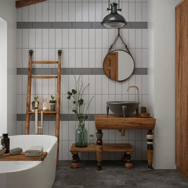 Bricks White Matt Ceramic Metro Wall Tiles 300x100x7mm