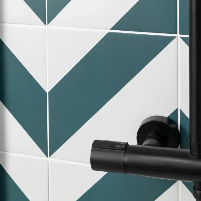 Zebra Green and White Matt Striped Wall and Floor Tiles