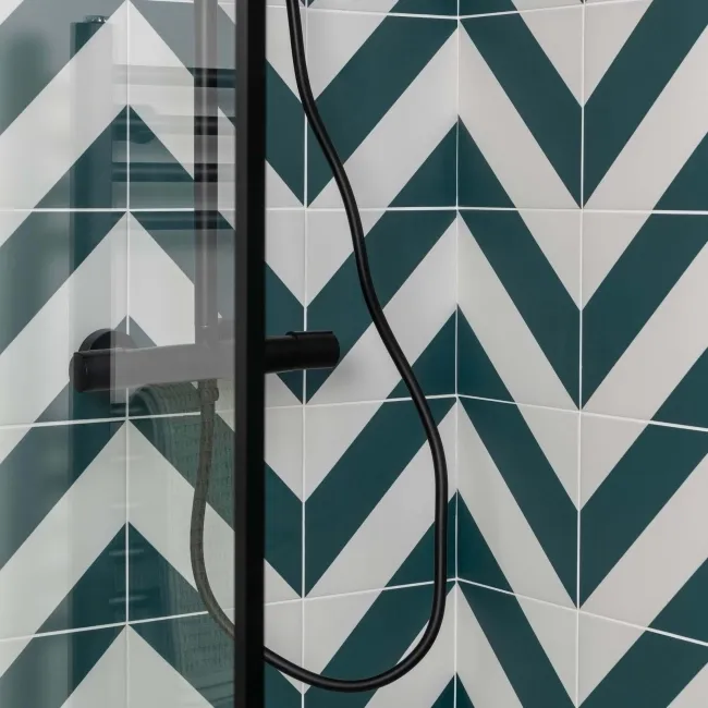 Zebra Green and White Matt Striped Wall and Floor Tiles