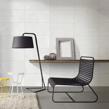 Mare Decor White Stone Effect Matt Ceramic Wall Tile