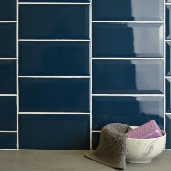 Metro Bond Street Blue Gloss 200x100 Tiles