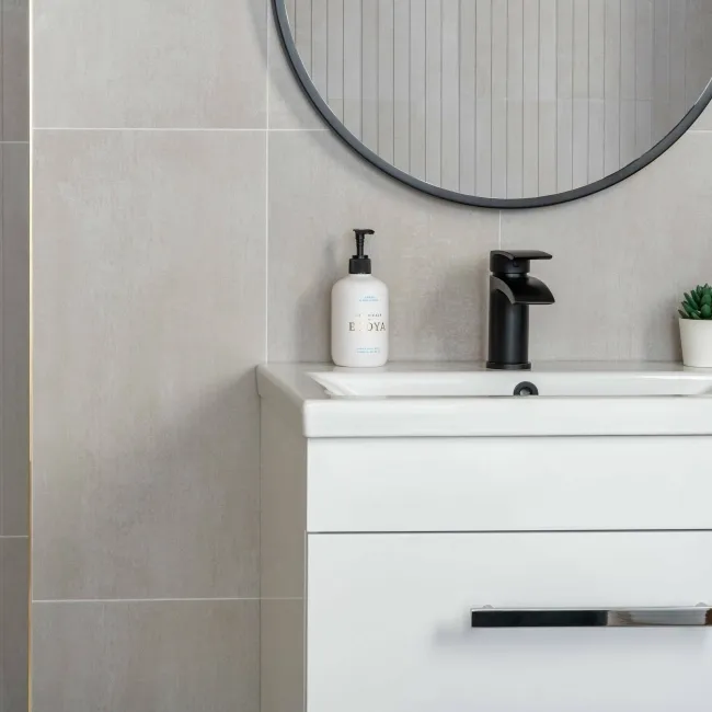 Porto White Matt Concrete Effect Wall and Floor Tiles