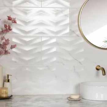 Carrara Sky Axis Marble Effect Tiles