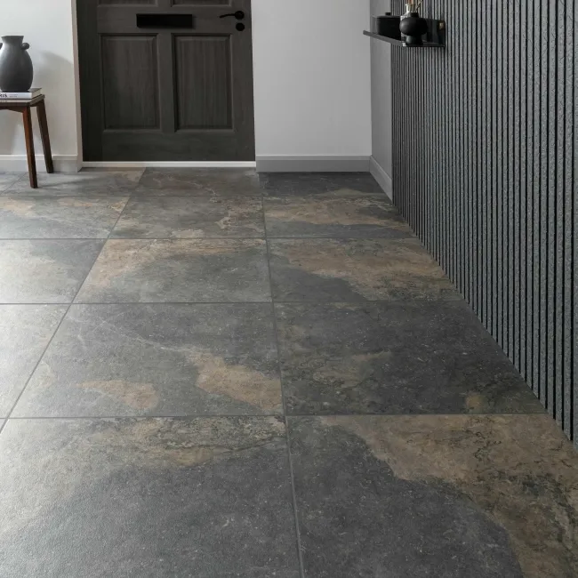 Strato Natural Rustic Black Slate Effect Matt Sparkle 600X600