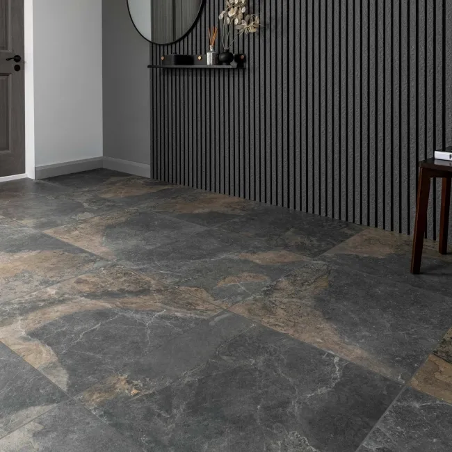 Strato Natural Rustic Black Slate Effect Matt Sparkle 600X600