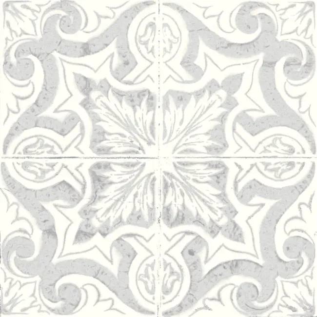 Nikea Grey Patterned  Matt Porcelain Wall and Floor Tile