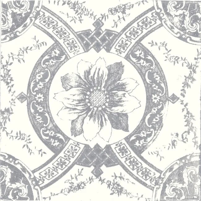 Nikea Grey Patterned  Matt Porcelain Wall and Floor Tile