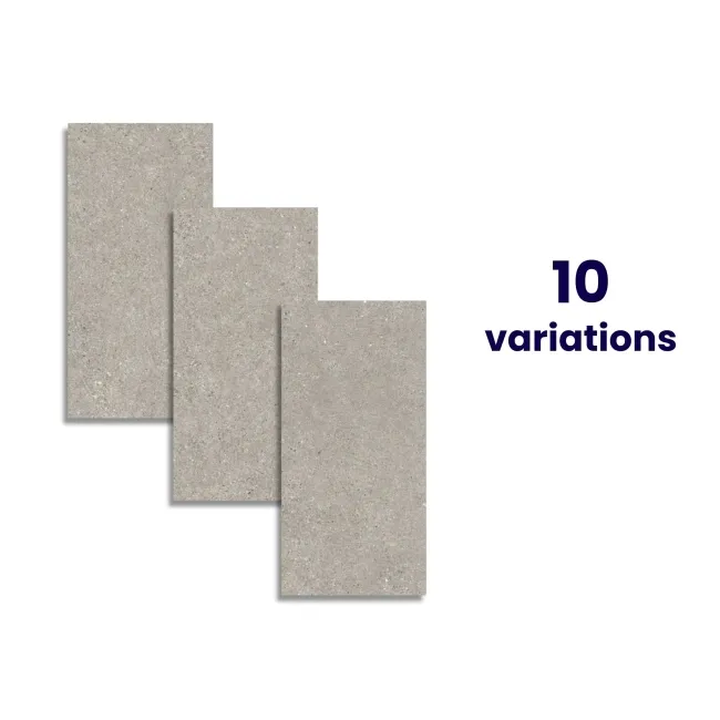 Manhattan Grey Stone Effect Tiles 120X60