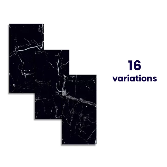 Genova Black Polished Marble Effect 600x300