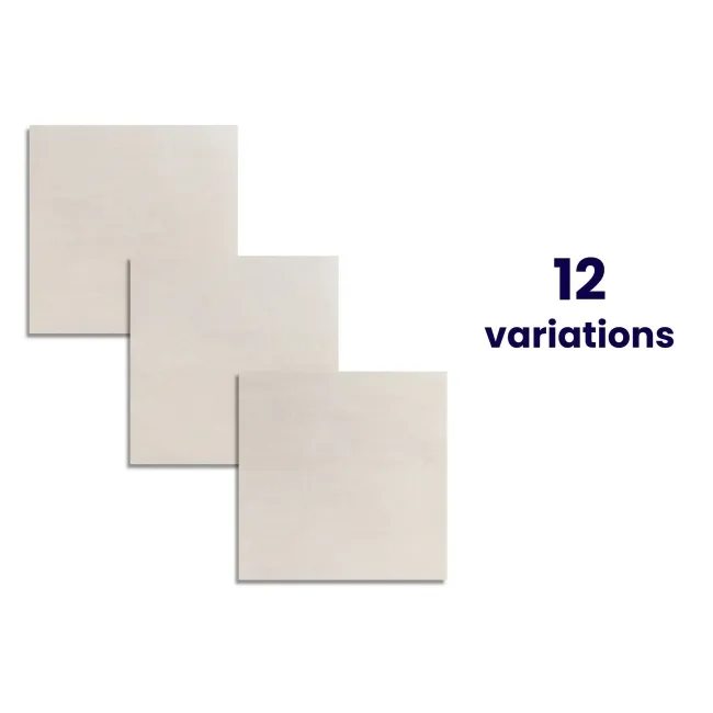 Porto Ivory Matt Concrete Effect Wall and Floor Tiles 585x585