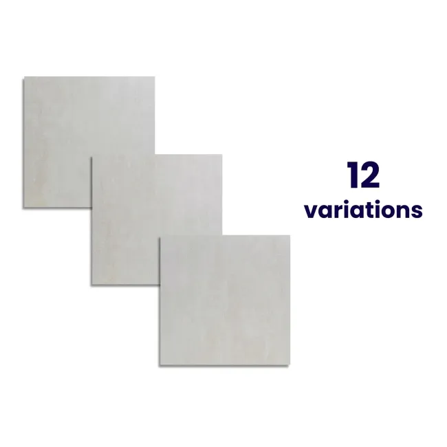 Porto White Matt Concrete Effect Wall and Floor Tiles 585x585