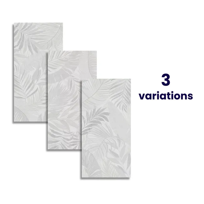 Forall White Matt Patterned Wall Tiles