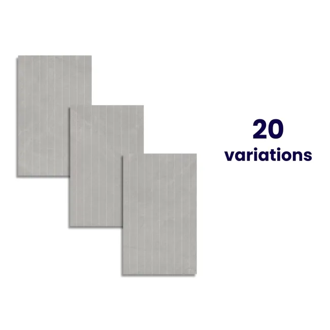 Artan Grey Decor Matt Stone Effect Wall Tiles 550x330x8.8mm