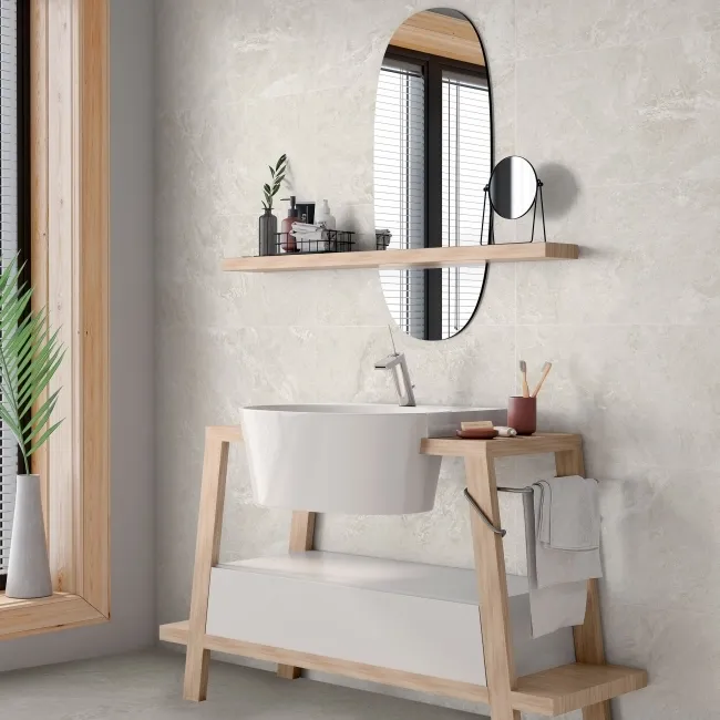 Eternity Ivory Stone Effect Tiles 600x300