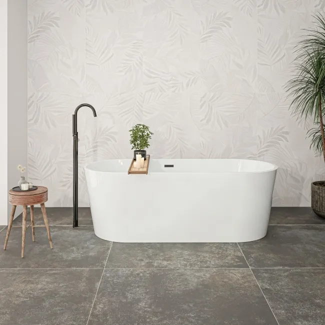 Forall White Matt Patterned Wall Tiles