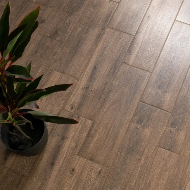 Star Wood Stylewood Brown Oak Wood Effect Tile