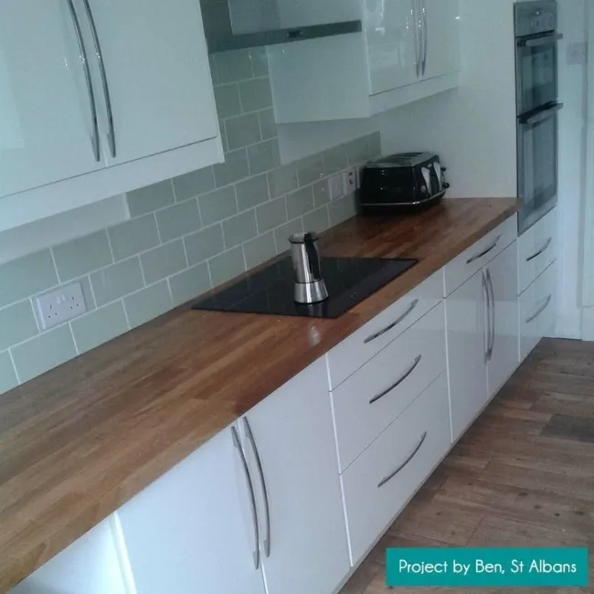 Liso Sage Green Gloss Metro Tiles 100x200