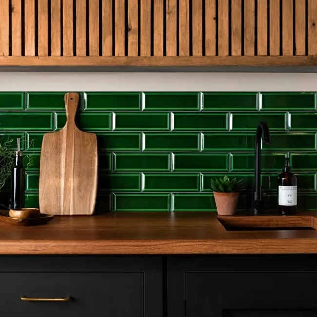 Ingot Verde Green Crystal Metro Tiles