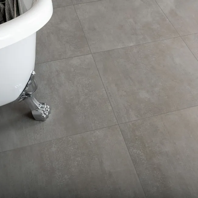 Porto Grey Matt Concrete Effect Wall and Floor Tiles 585x585