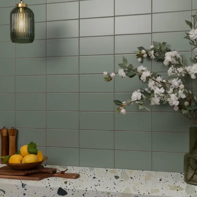 Monocolour Alga Green Flat Matt Metro 200x100