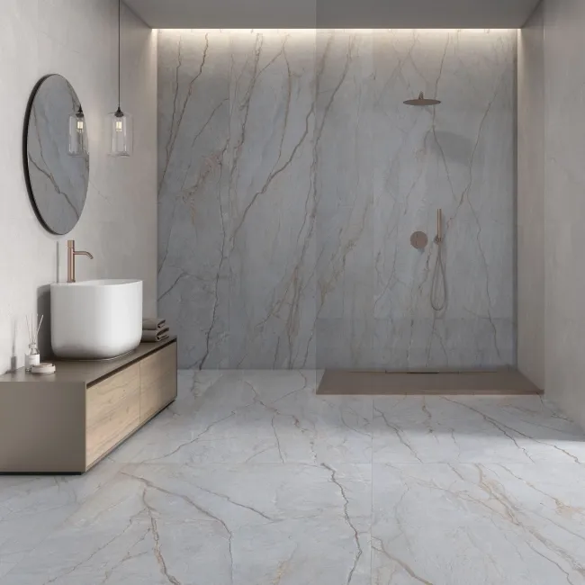 Roma Blue Marble Effect Porcelain Wall and Floor Tiles