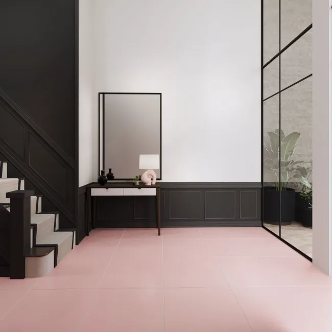 Cielo Polvere Pink Matt Plain Tiles 598x598