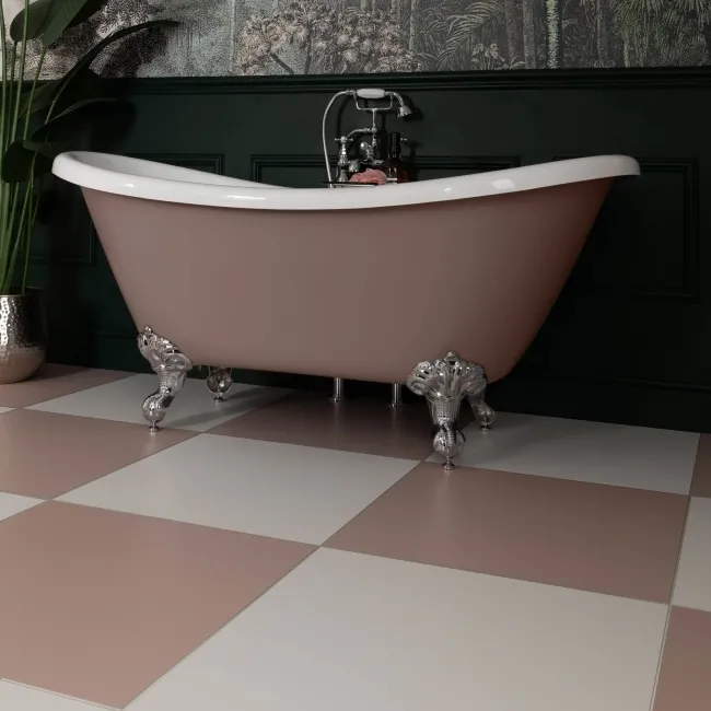 Cielo Polvere Pink Matt Plain Tiles 598x598