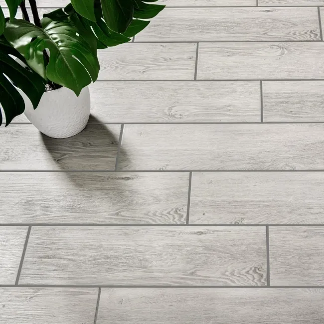 Star Wood Grey Oak Wood Effect Tile