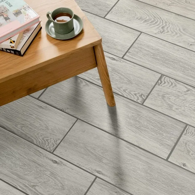 Star Wood Grey Oak Wood Effect Tile