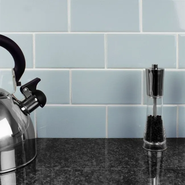 Liso Craquele Azul Blue Metro Tiles 75x150