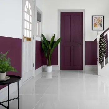 Polished White Hallway Floor Tiles