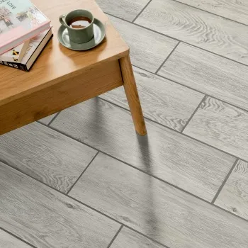 Star Wood Grey Oak Wood Effect Tile