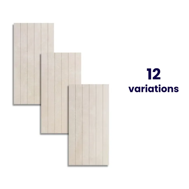 Porto Ivory Matt Decor Concrete Effect Wall Tiles