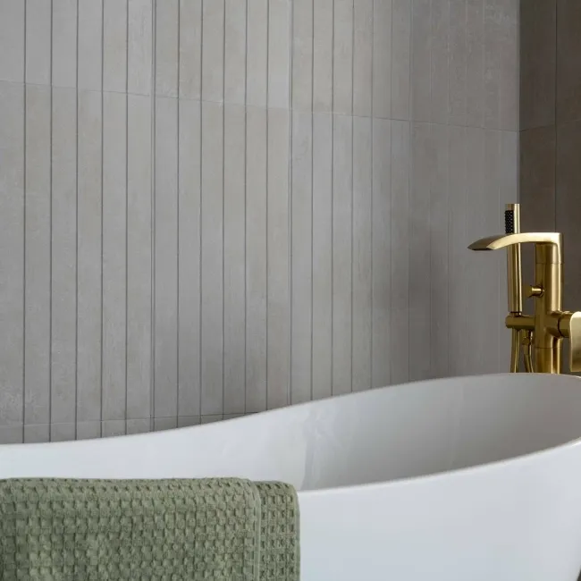 Porto White Matt Decor Concrete Effect Wall Tiles