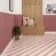Zebra Pink and White Matt Striped Wall and Floor Tiles