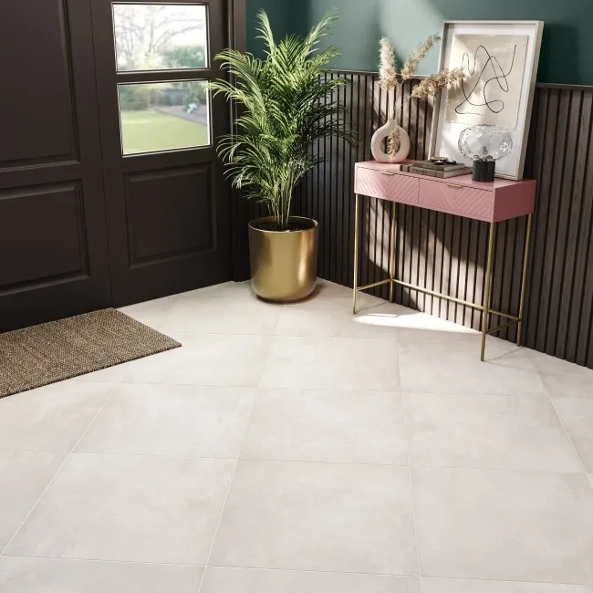Tapa Blanco Rectified Matt Stone Effect Tile 600x600x7mm