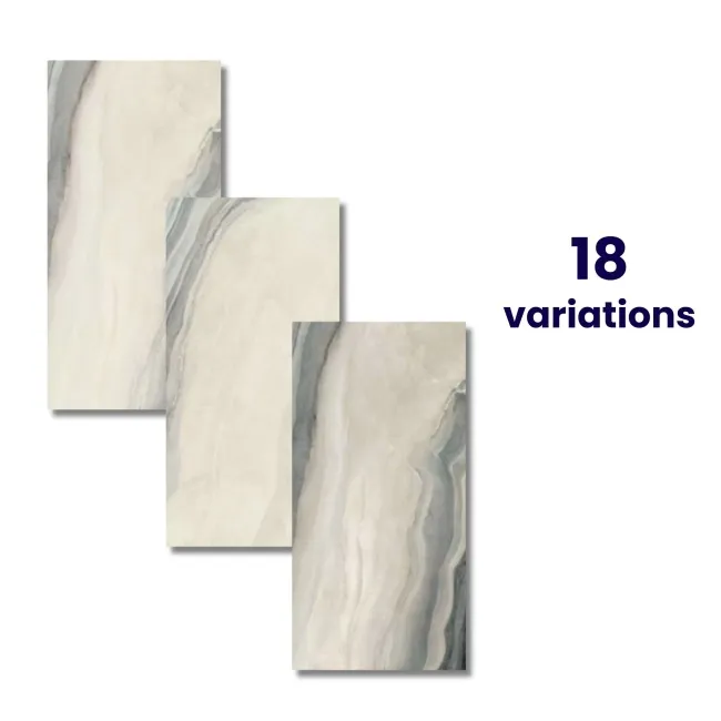 White Opal Polished Marble Effect Tiles 1198x598