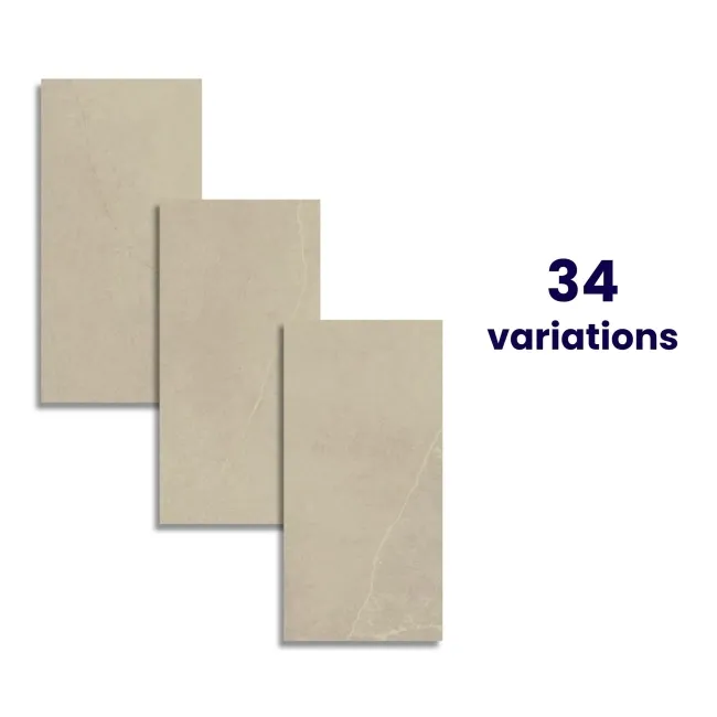 Stoneart Matt Beige Stone Effect Wall and Floor Tiles