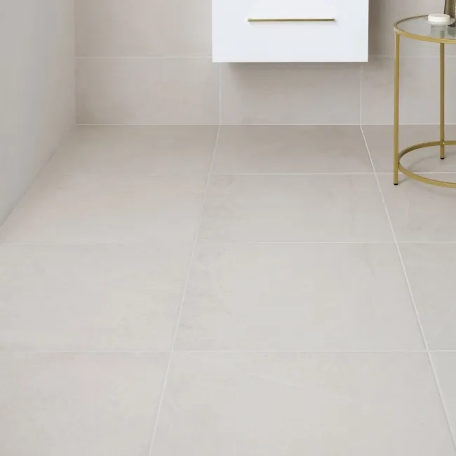 Stoneart Matt White Anti Slip Stone Effect Wall and Floor Tiles