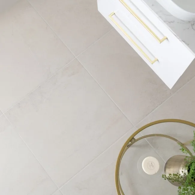 Stoneart Matt White Anti Slip Stone Effect Wall and Floor Tiles