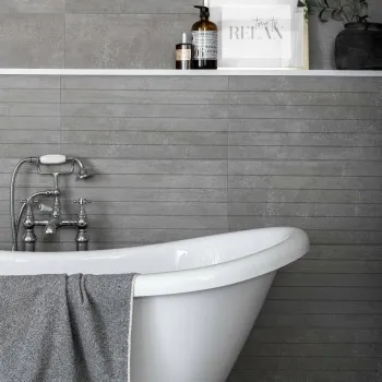 Porto Grey Matt Decor Concrete Effect Wall Tiles