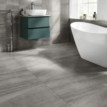 New Pietra Grey Rectified Matt Stone Effect Tile 600x600x7mm