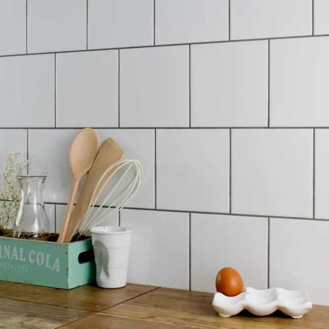 Timeless Matt White Flat Tiles 150x150