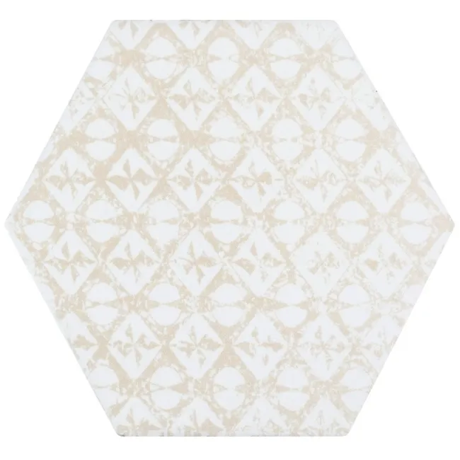 Souk Cream Patchwork Hexagon Tiles 15x15cm